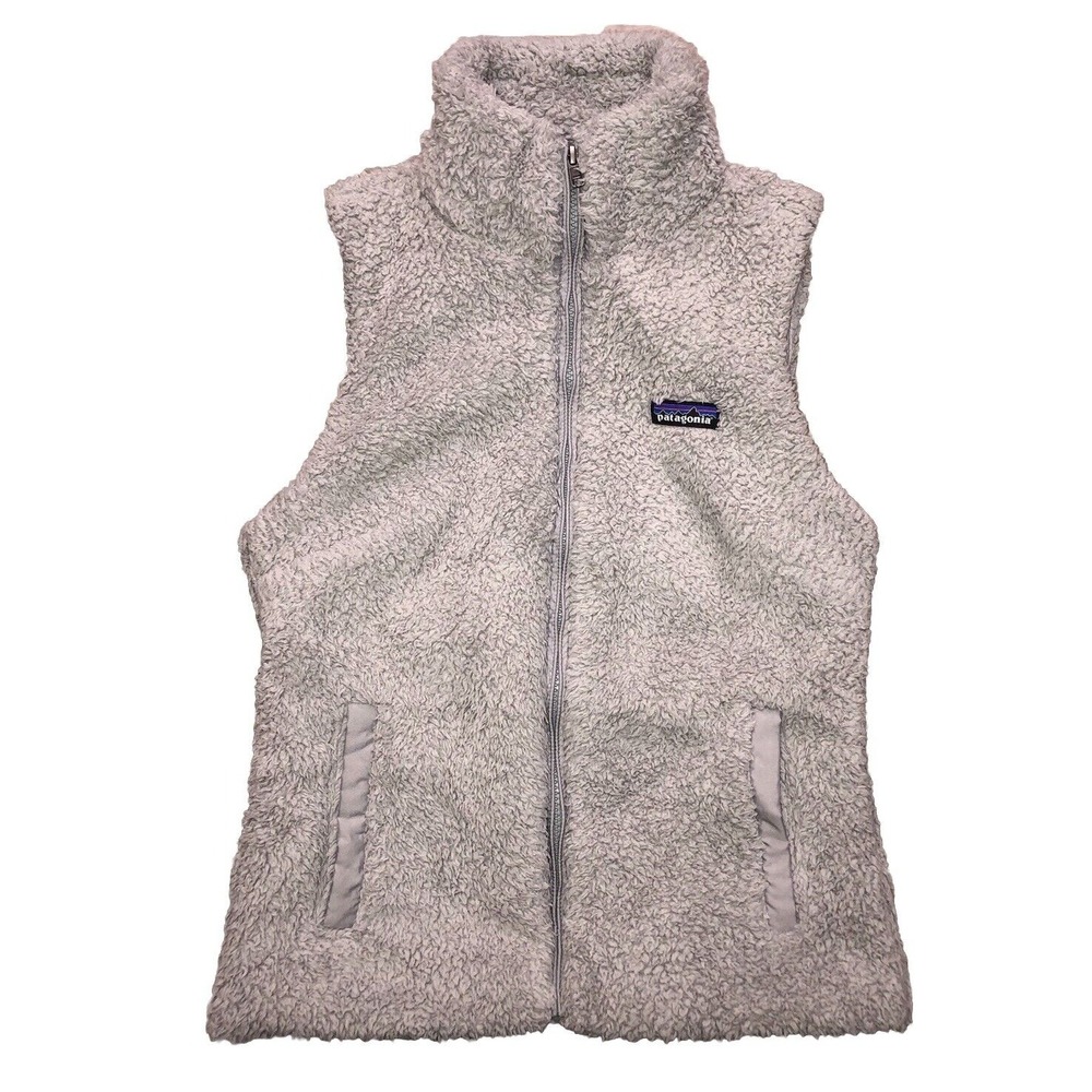 Patagonia Vest Women's S Gray Los‎ Gatos Fleece Sherpa Fuzzy Full Zip Thermal